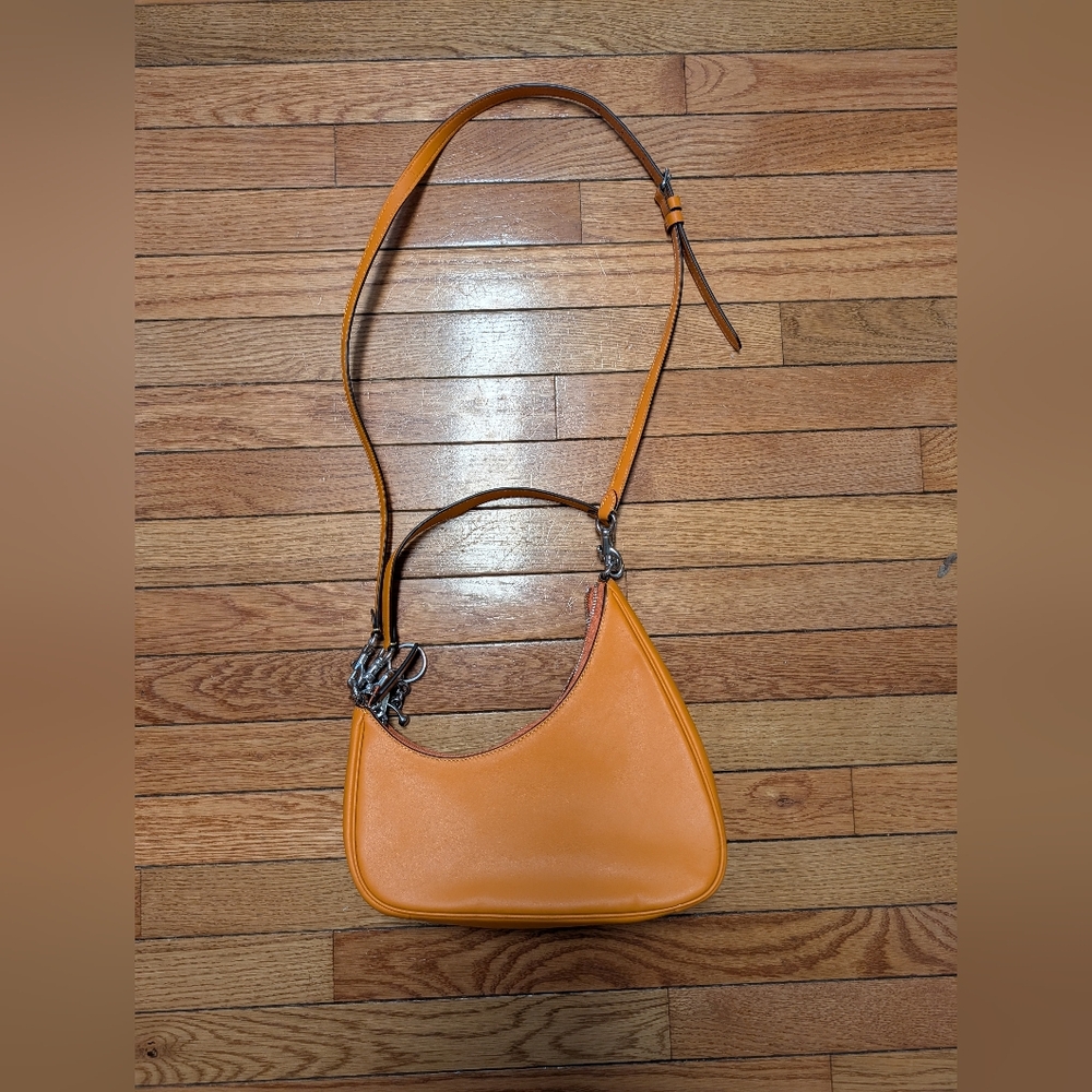 Coach Orange Leather Crescent Crossbody Bag - Picture 4 of 6